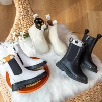 c2020 new hildren winter pu chelsea boots kids girls martin boots casual autumn leather school boy shoes fashion in snow boots
