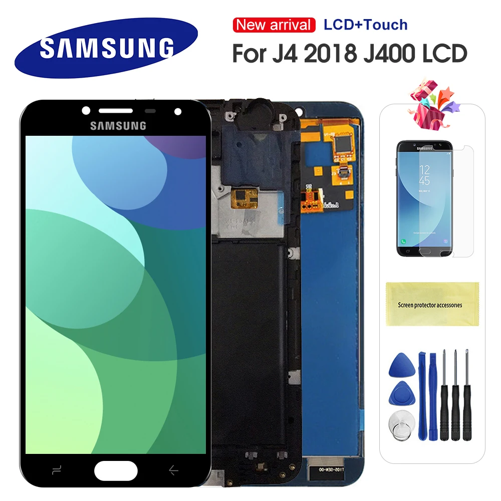 ЖК-дисплей 5 ''для Samsung Galaxy J4 J400 J400F J400G/DS SM-J400F с сенсорным экраном и