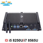 Core i7 8550U i7 8565U 2 RS232 COM промышленный мини ПК i5 8250U intel NUC Lan HDMI VGA четырехъядерный 8th gen Безвентиляторный Компьютер