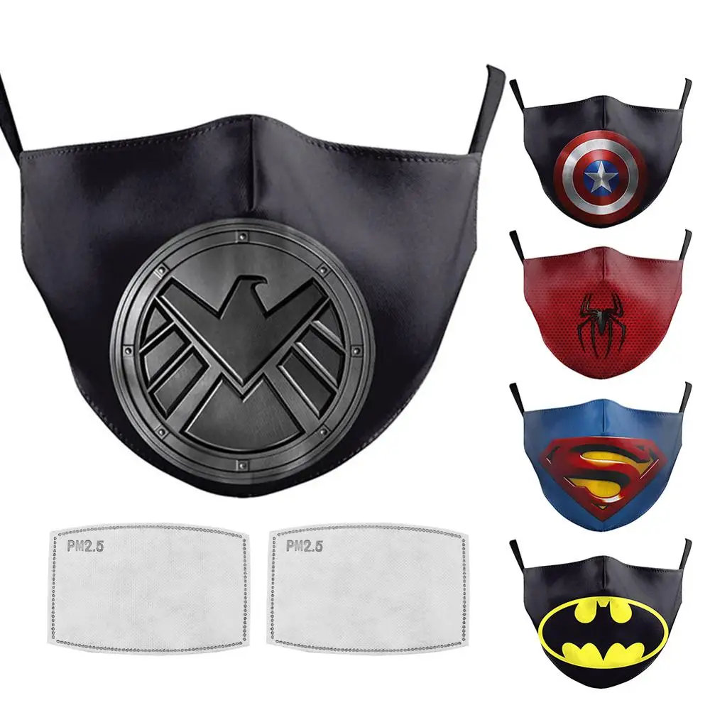 Мультяшная Милая модная детская маска на Хэллоуин Капитан Америка маски для лица
