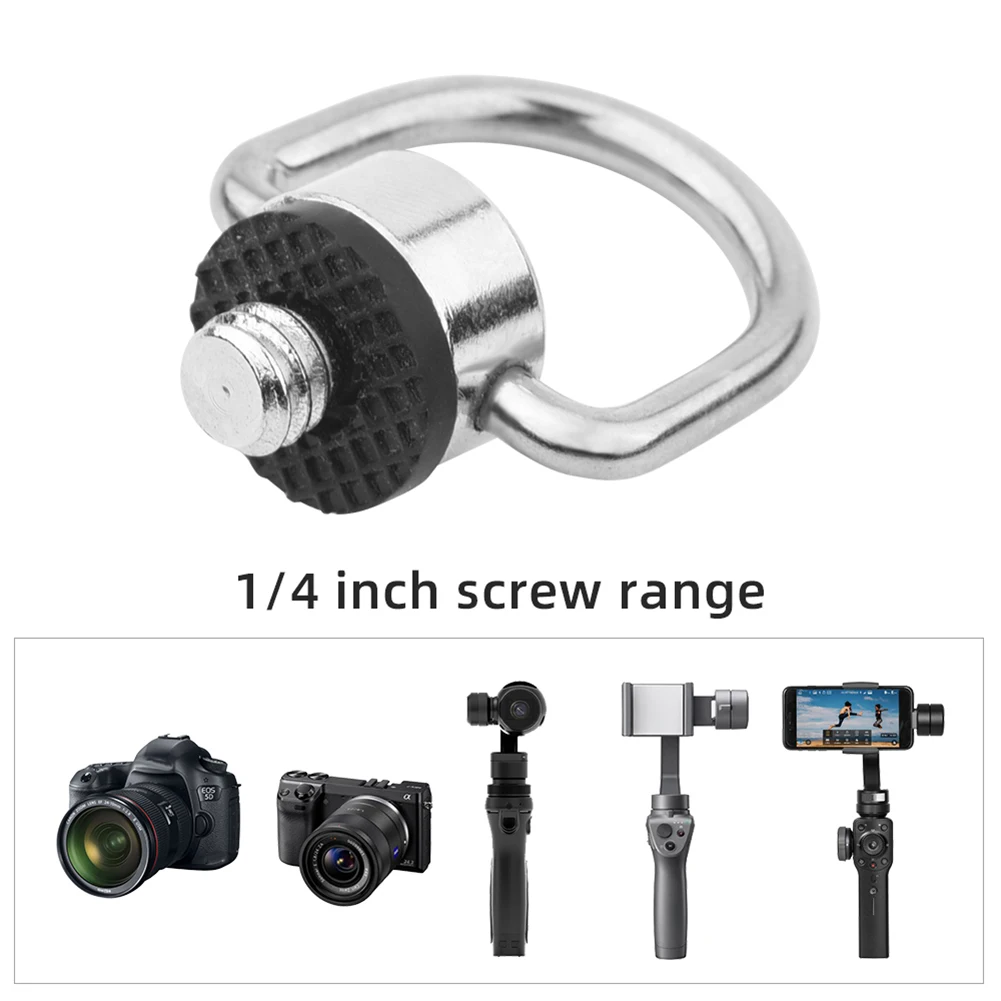 2019 новый 5 шт. 1/4 дюйма Камера винт для Quick Release plate металлические d-образное кольцо