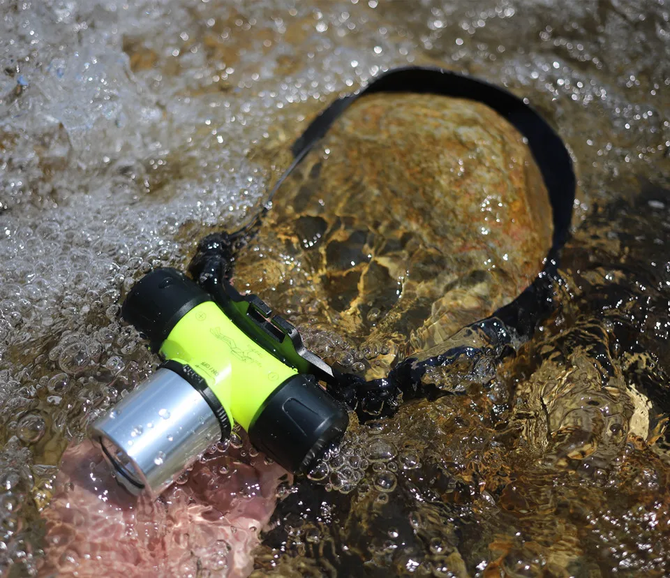 Yupard XM-L2 T6 светодиодный Diver Дайвинг налобный фонарь вспышка светильник фонарь водонепроницаемый плавающий головной светильник 18650 батарея AAA Белый Желтый светильник