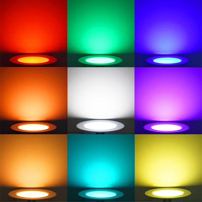 

RGB waterproof led downlight lamp 5w 7W 9W 12W 220V led spot ceiling recessed downlights with remote control KTV indoor lights
