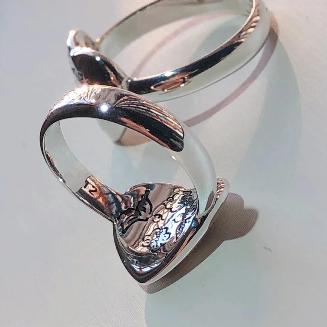 

2021 new big-name 925 sterling silver ring love fearless heart-shaped ring Korean banquet jewelry, girlfriend gifts selection