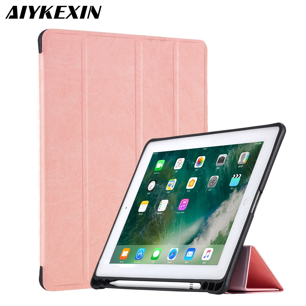 Чехол для iPad 2 3 4 с держателем карандашей умный Мягкий силиконовый чехол из