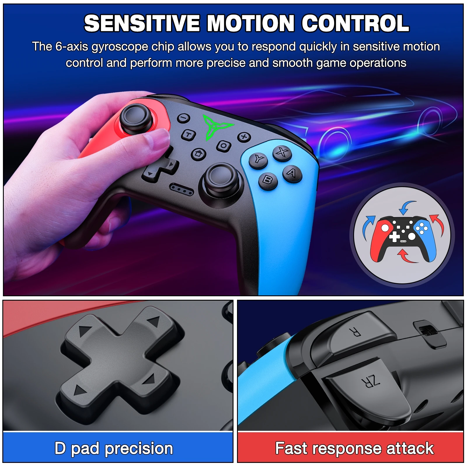 Беспроводной геймпад для Nintendo Switch/OLED поддержка ПК игровой джойстик с