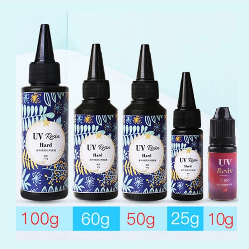 

Hard Type UV Resin Glue Crystal Clear Ultraviolet Curing UV Glue Solar Cure Sunlight Activated DIY Resin Jewelry Making U90F