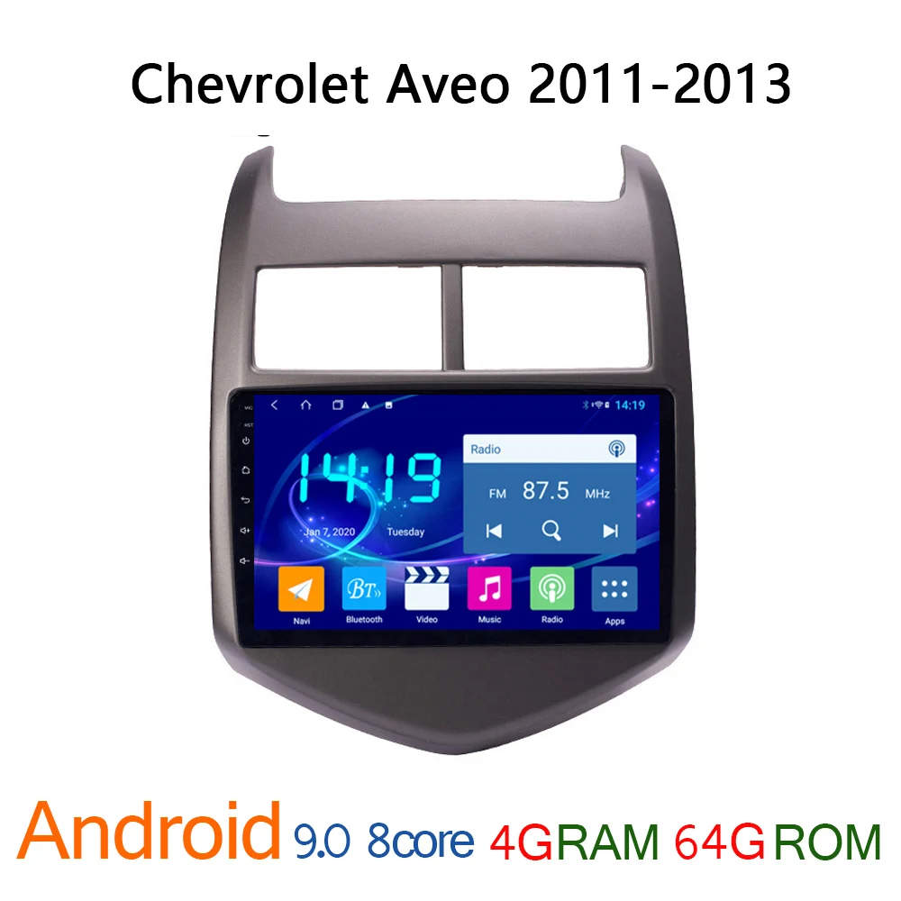 Автомагнитола для Chevrolet Aveo 2011 2013 4 + 64 ГБ IPS 8 ядер с GPS Навигатором|Автомагнитолы| |