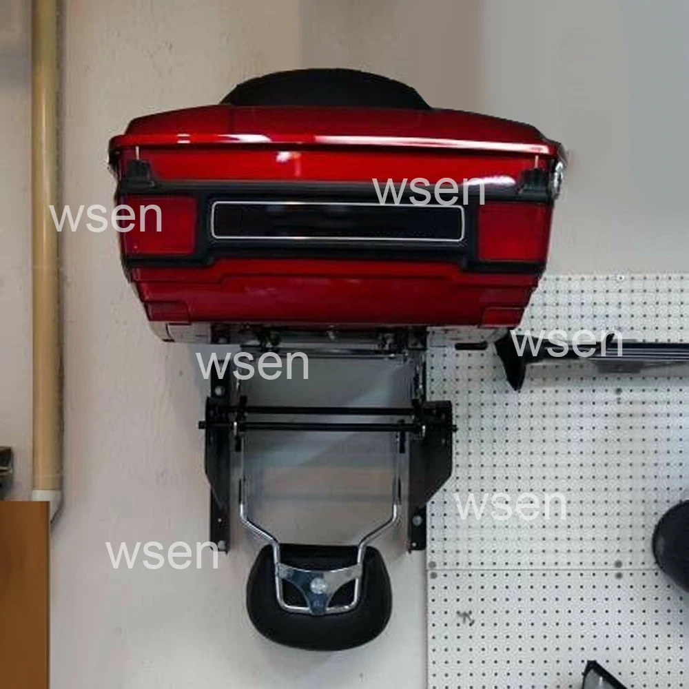 Стойка для чемодана Tour полка багажа с креплением на стену и спинкой подходит Harley