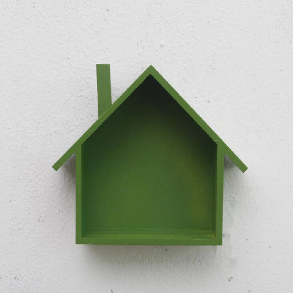 Американская Деревня ретро цветной маленький дом гостиная настенная полка