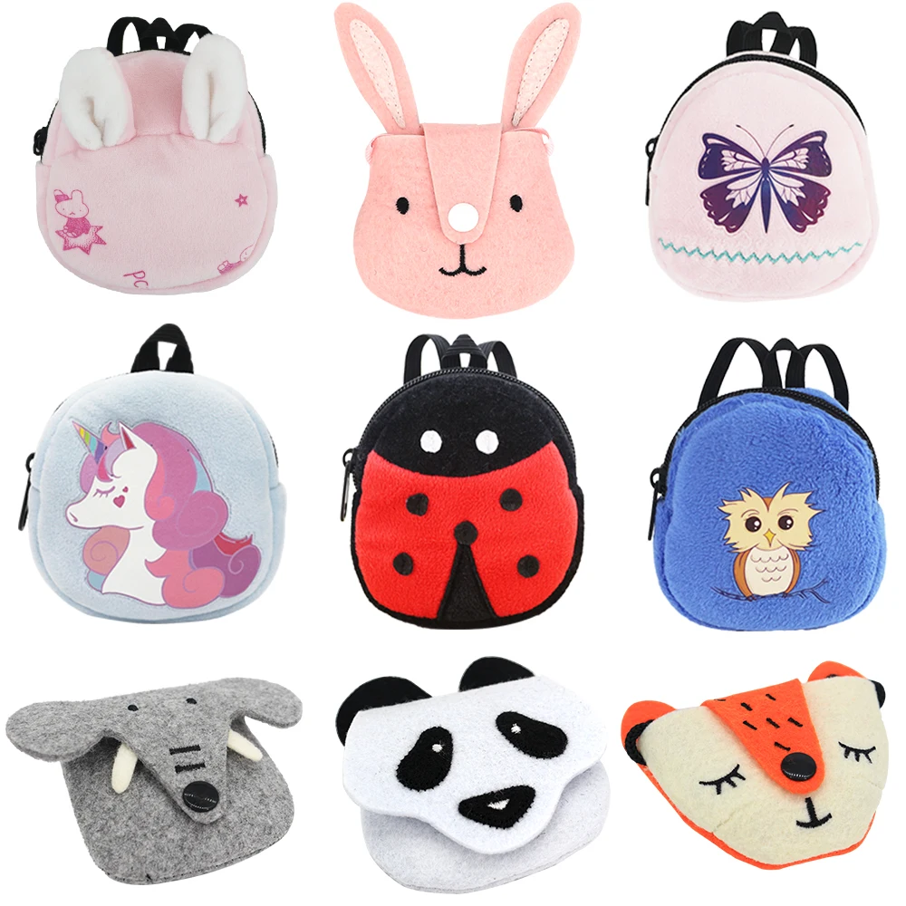 Мини кукла рюкзаки на молнии с милым сумка изображением единорога 43 см для ухода