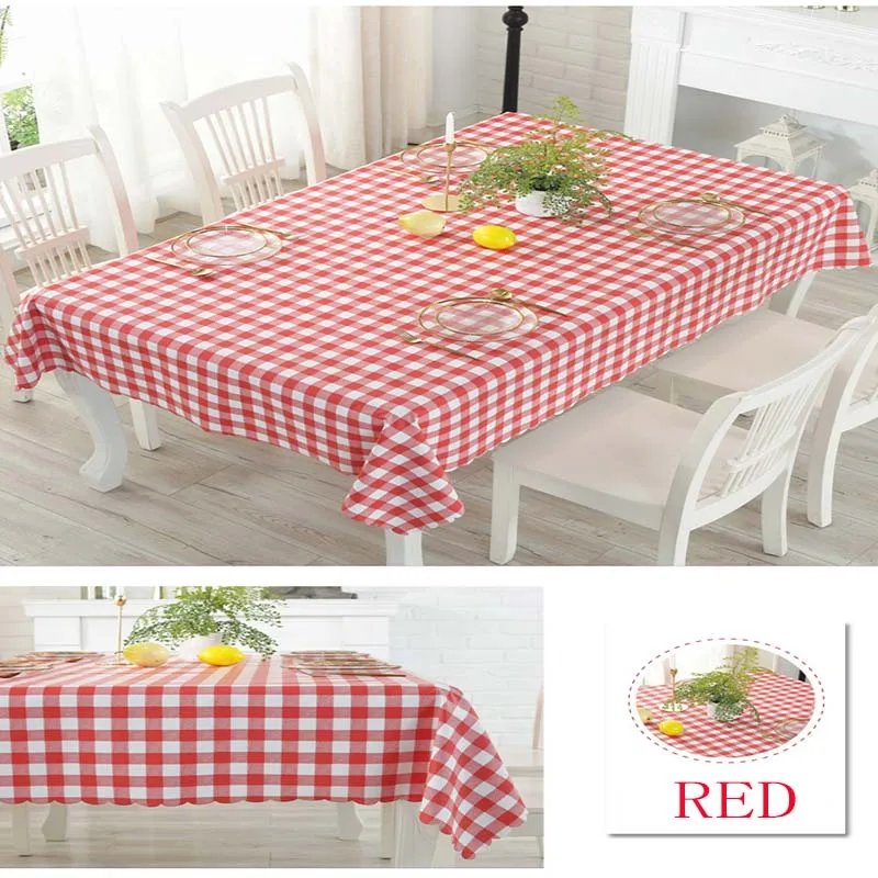 

PVC Tablecloth Rectangular plaid table cloth Waterproof Oil-proof Table Cover Coffee Table Runner Fabric Table Mat Dinning Decor