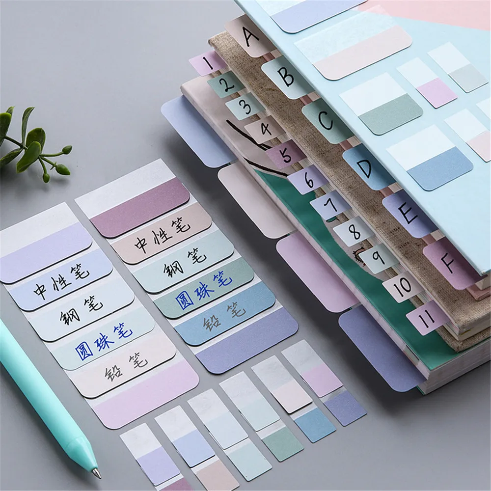 

10sheets Morandi Color Writable Stickers Self Adhesive Categorized Label Tags Marker Index Stickers for Diary Planner Journals