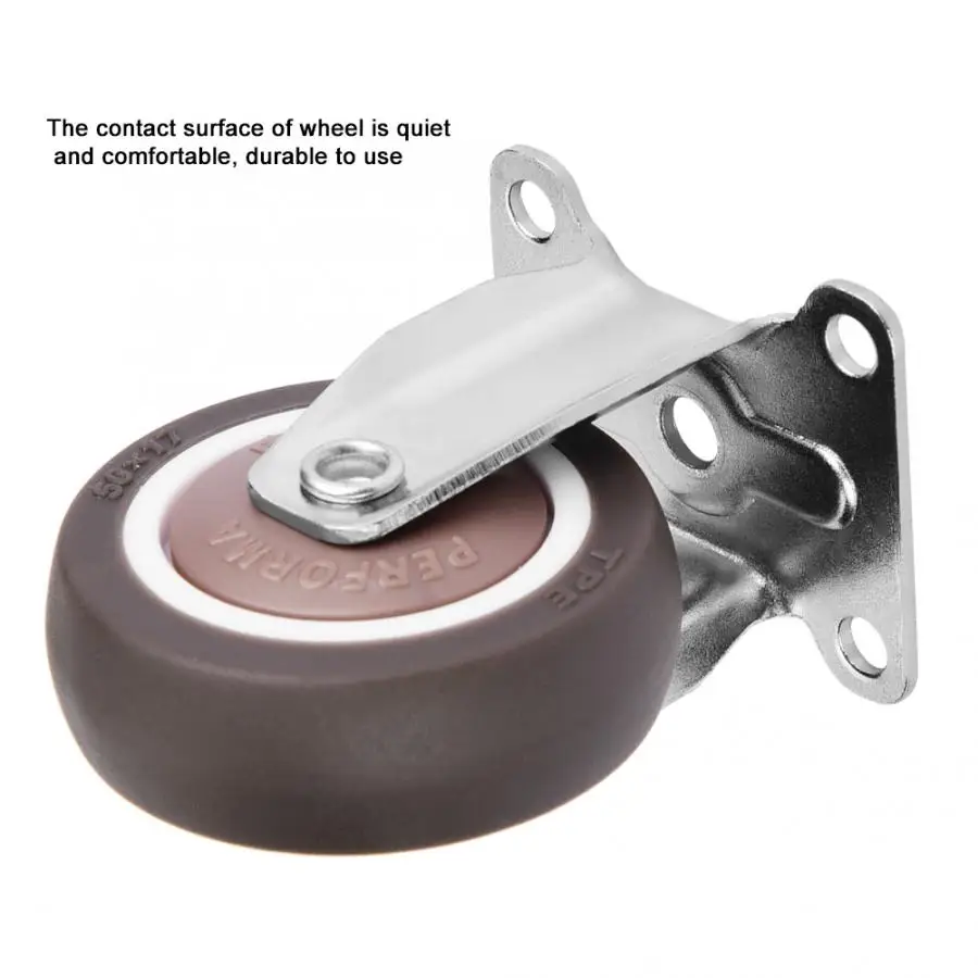 4 шт. 2 дюйма Универсальные ролики низкий уровень шума ТПЭ резиновые съемные