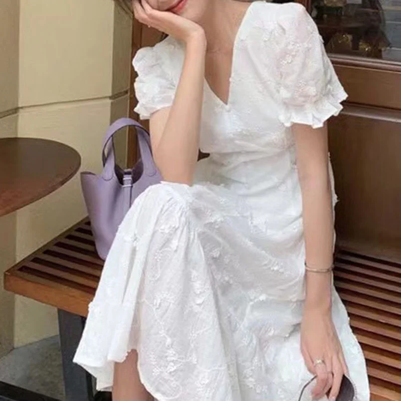 

Spring and summer 2021 new women's cold style female high-end Hepburn style casual fashion dress