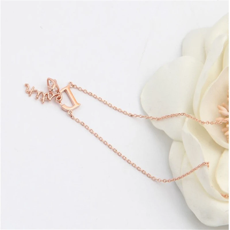 Korean Drama Same Paragraph D Shaped Kitten Temperament Necklace Sweet Cute Trendy Fashion New Women's Sweater Chain | Украшения и