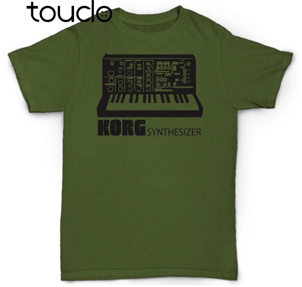 Новинка Мужская забавная футболка с синтезатором KORG винтажная аналоговая MOOG