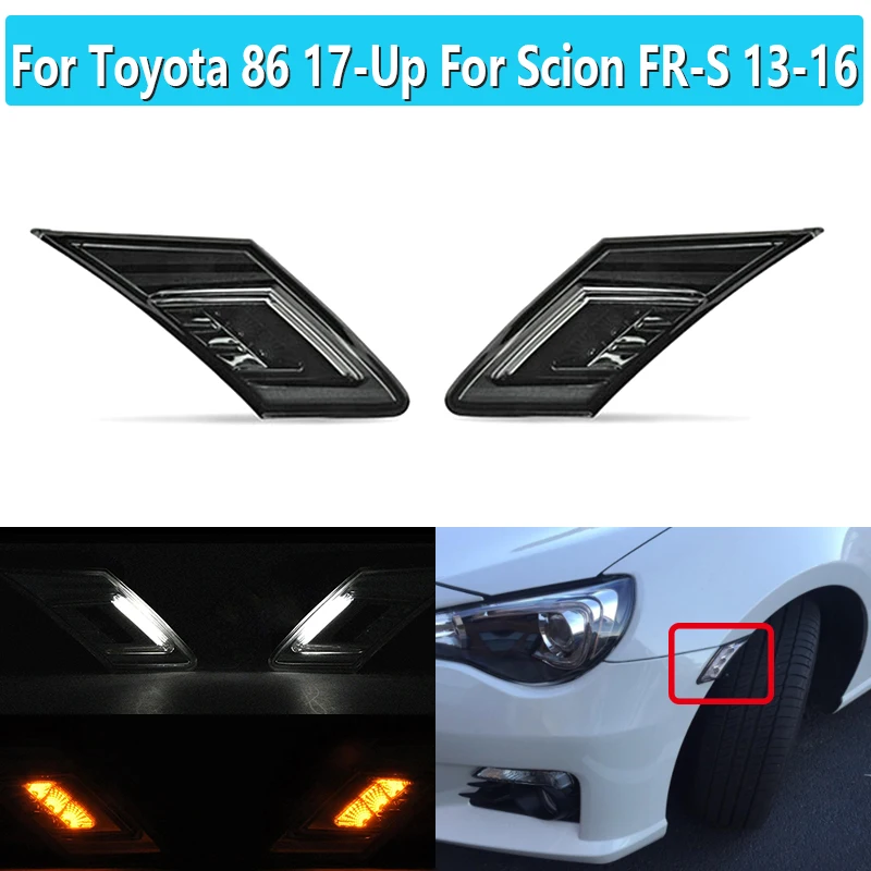 

Smoke Led Running Light W/Turn Signal Blinkers Lights For Toyota GT86 FT86 For Scion FR-S For Subaru BRZ 2013- Car-styling