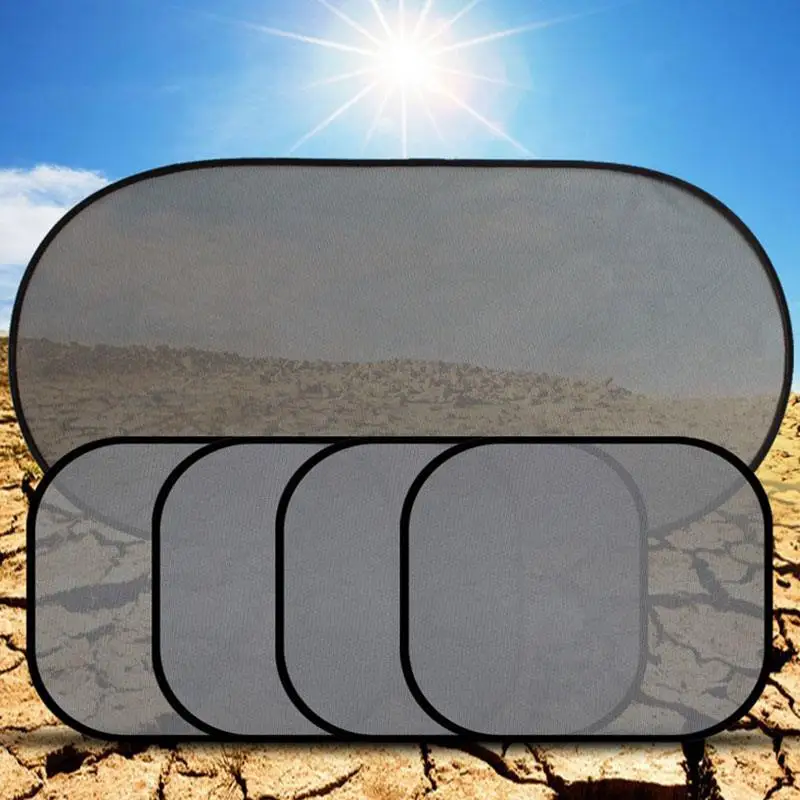 

5PCS Black Windshield Sunshade 5/Set Car SunShade Mesh Auto Sun Visor for Solar Protection Cover Side Window for Driver