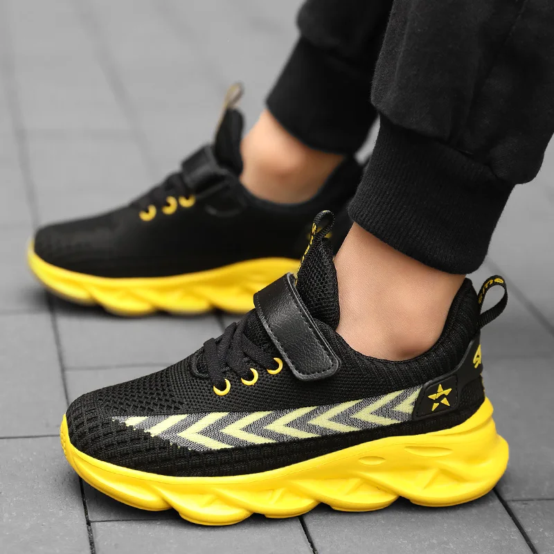 

Детская обувь; Дышащая Спортивная обувь для мальчиков; Модная повседневная обувь для девочек; Детские Нескользящие кроссовки с закручивающ...