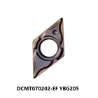 100% Оригинальные DCMT070202-EF YBG205 DCMT 070202 DCMT07 твердосплавные вставки для токарного станка из нержавеющей стали с ЧПУ