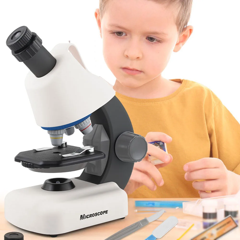 

NO.XD168-003 100x/400x/1200x LED Refined Scientific Instruments Toy Set for Kids Children Microscope High Resolution Microscope