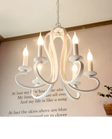 creative european simple candle lamp personalized iron art living room dining room bedroom clothing store style chandelier