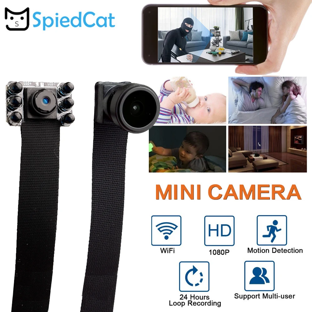 Мини объектив HD 1080P WiFi корпус Видеокамеры Video Micro motion Wifi IP/P2P DIY видеокамера