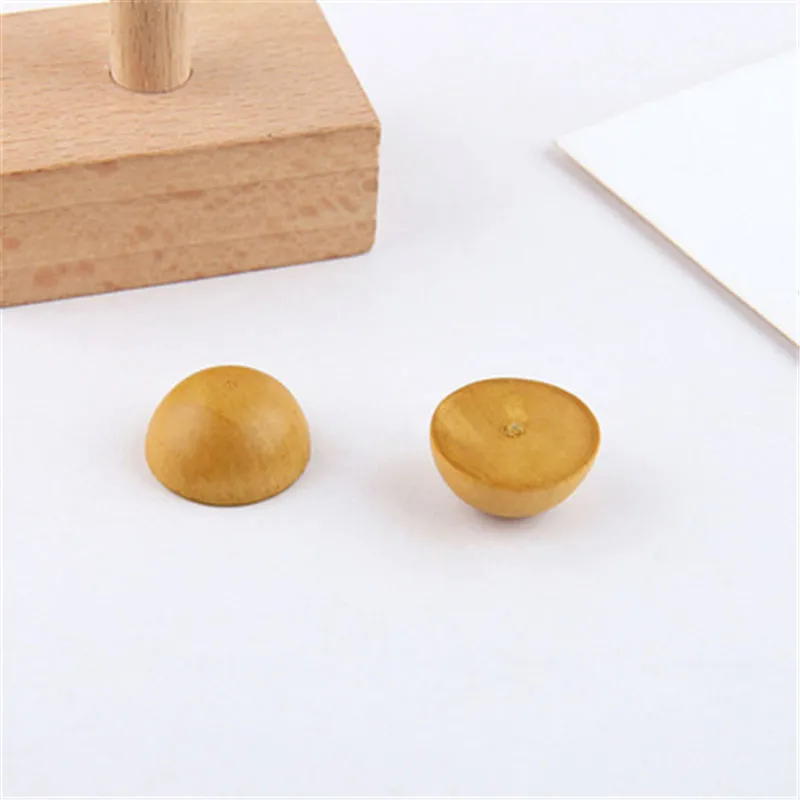 10 шт. Новые Модные Простые геометрические серьги из цельного дерева полигон