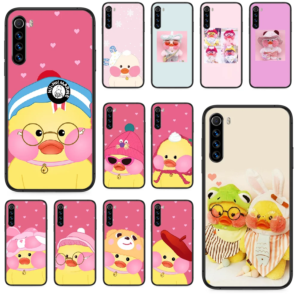Милый чехол для телефона DUDUDUCK cafe mimi duck Xiaomi Redmi Note 4A 4X 5 6 6A 7 7A 8 8A 4 5A 8T Plus Pro черный 3D