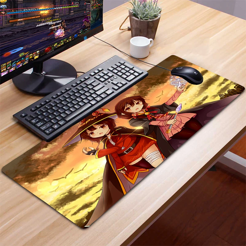 

Megumin Anime Girls Mousepad Gamer Gaming Mouse Pad Computer Accessories Keyboard Laptop Padmouse Speed Desk Mat Mouse Pad Gamer