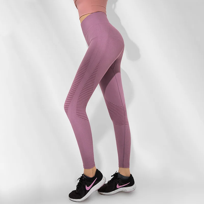 NORMOV Бесшовные Женские легинсы тренировки с высокой талией пуш ап до щиколотки
