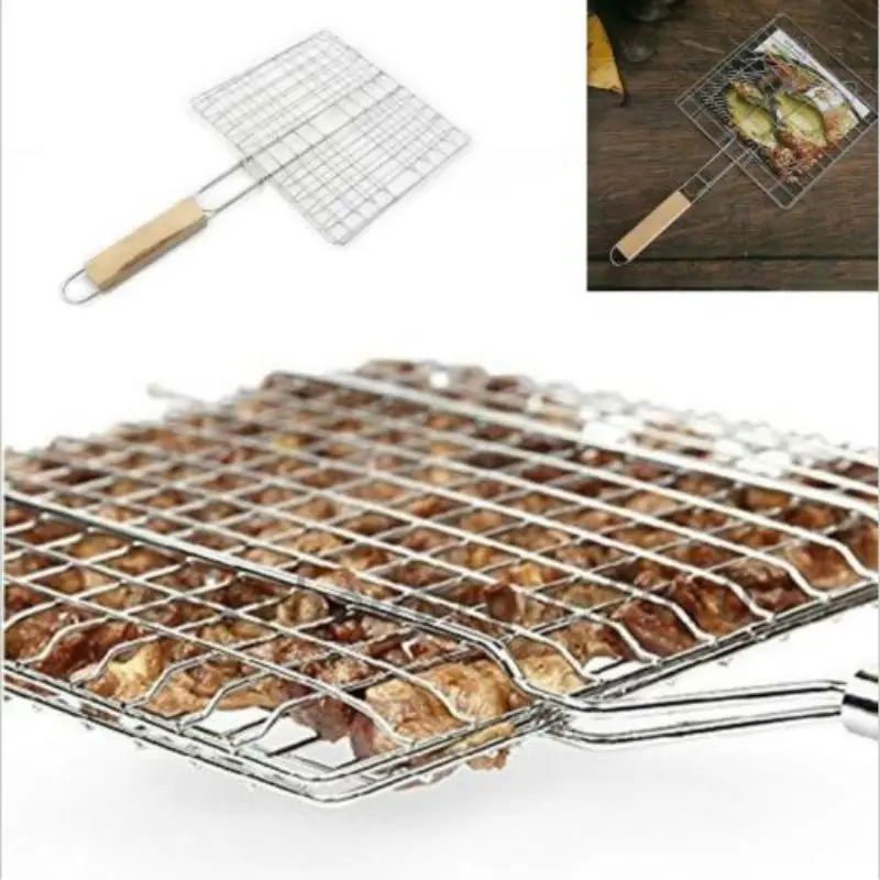 Plus грубая решетка для гриля духовка зажим рыбы барбекю гриль коврик инструмент |