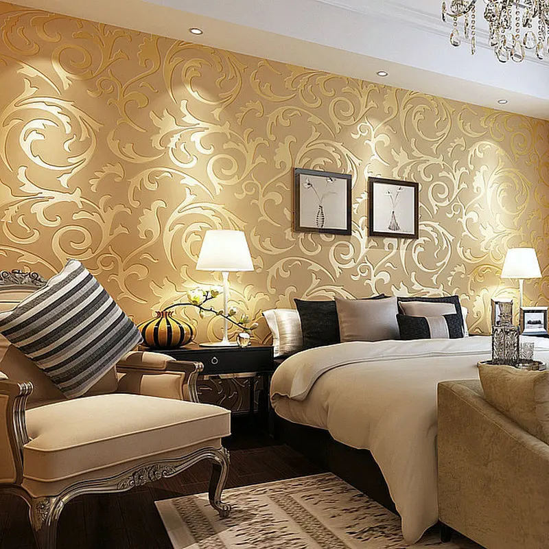 Экологически Нетканая Роскошная Современная Настенная бумага для стен 3 D