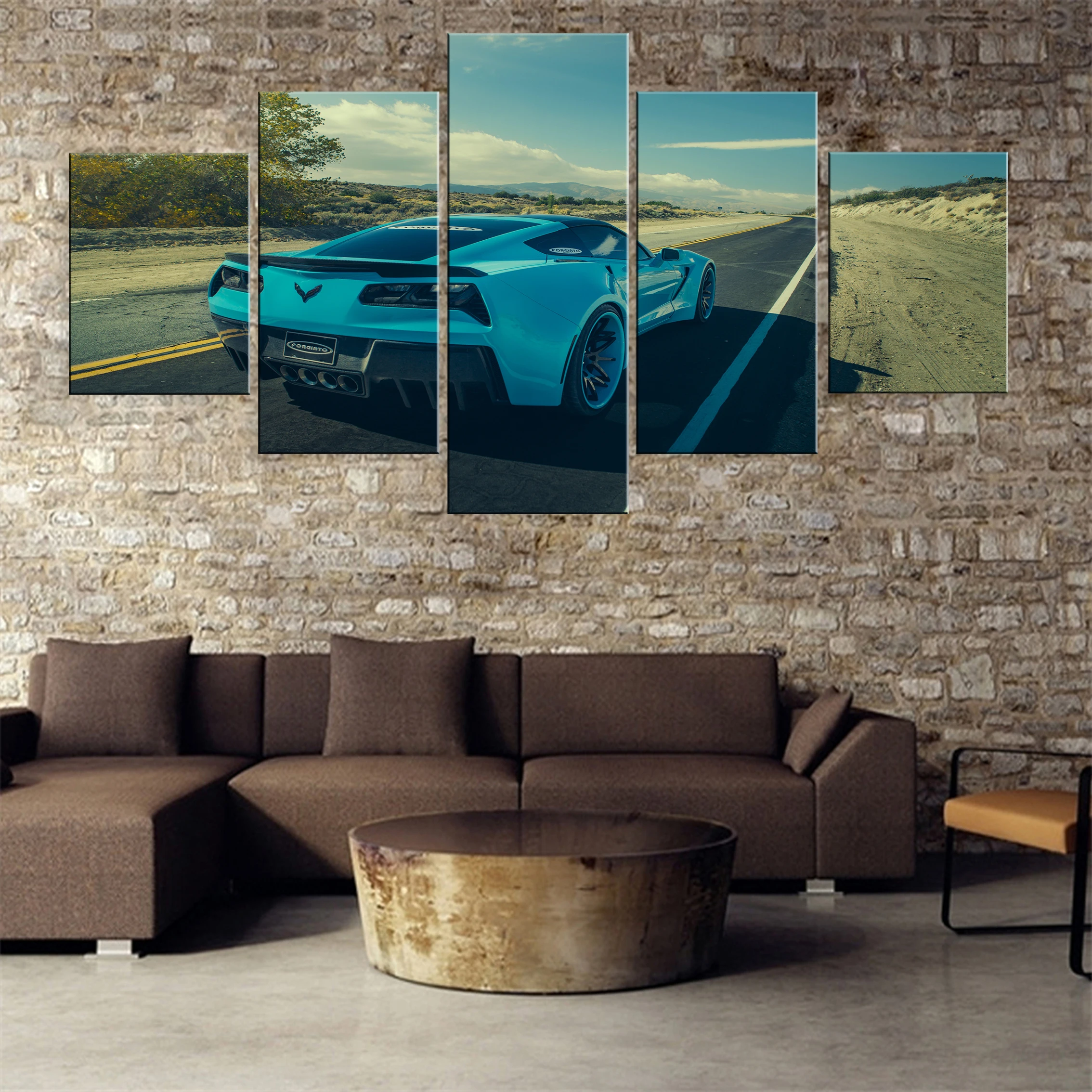 

Sports Car 5 Pieces Canvas Painting Poster Hd Oil Print Decor Artwork Living Room Home Wall Modular