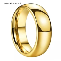 gold wedding band men women tungsten couple rings dome band high polish 6mm 8mm comfort fit record name date