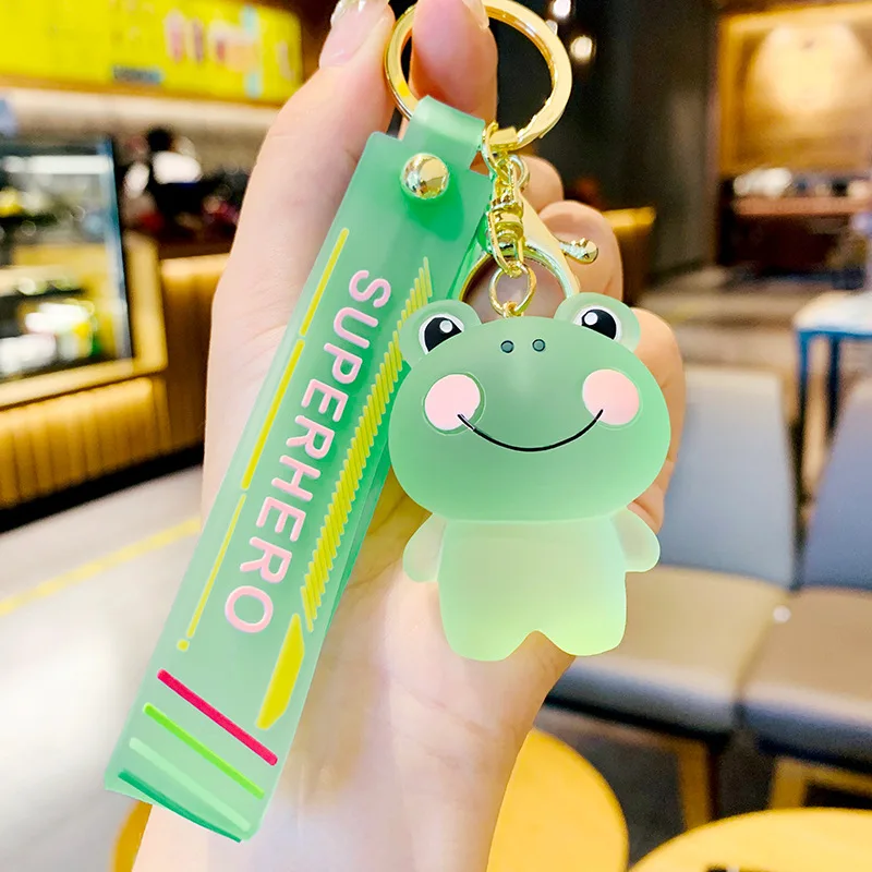 Lovers Keychain Cartoon Frog Animal Keychain Cartoon Anime Keychain Accessories Ladies Friends Mobile Phone Car Gift Keychain