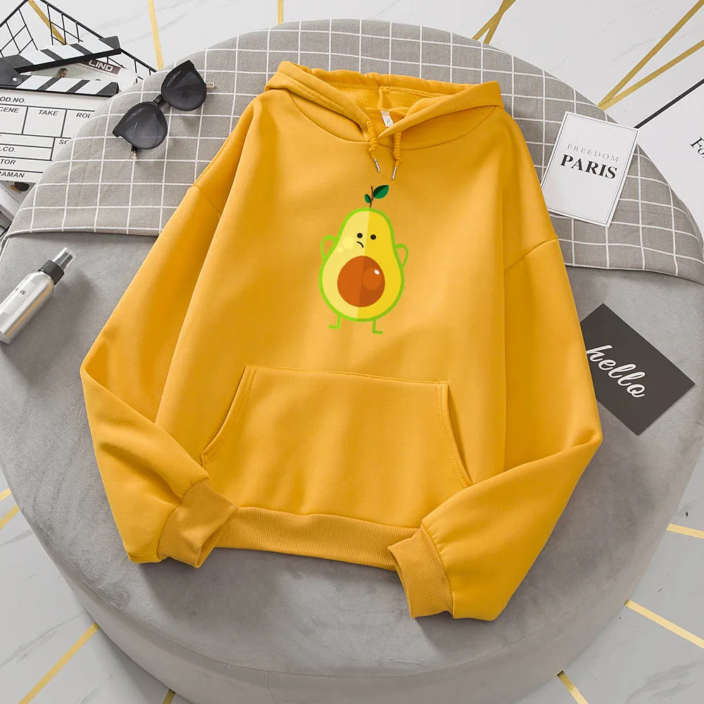 

Милые толстовки с авокадо, женские пуловеры, Женский Свитшот оверсайз в стиле Харадзюку, толстовка с капюшоном в стиле Kpop, Женская толстовка...