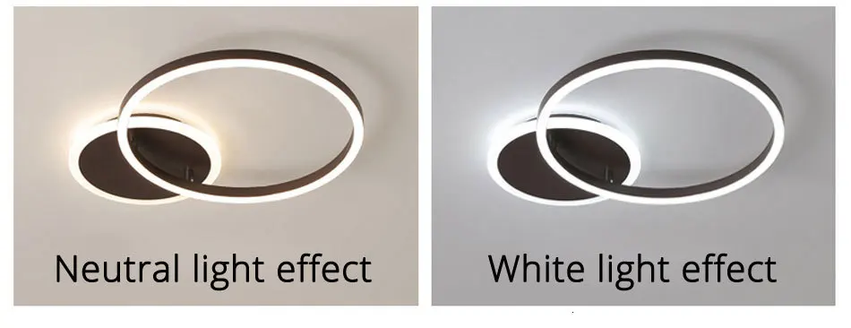 Surface Mounted Led Chandelier White&Coffee Body Modern Led Chandelier Lighting Living room Bedroom Kitchen Dining room L