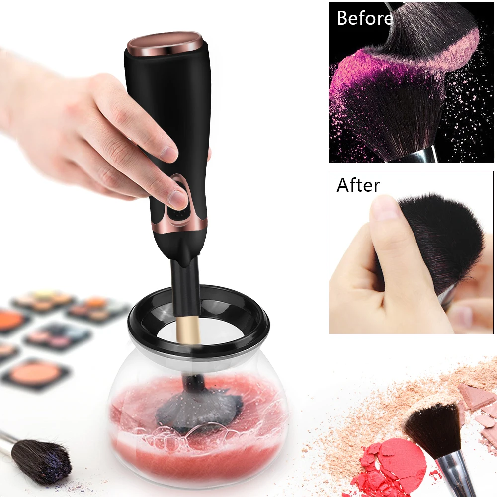 

USB Electric Makeup Brush Cleaner And Dryer Automatic Silicone Makeup Brushes Washing Machine Convenient Cleanser Cleaning Tool