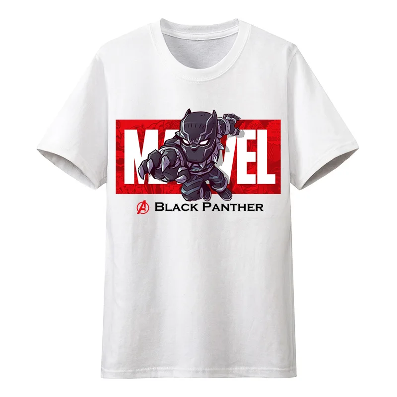 

Black Panther Marvel The Avengers 10th Anniversary Commemorative Cartoon Printed Graphic T-shirt Cute Short sleeve O-Neck Shirt
