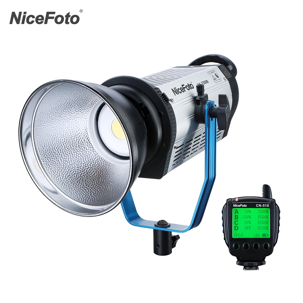 NiceFoto HA 2300B 230W 5500K COB светодиодсветильник для видеосъемки студисветильник свет ing CRI