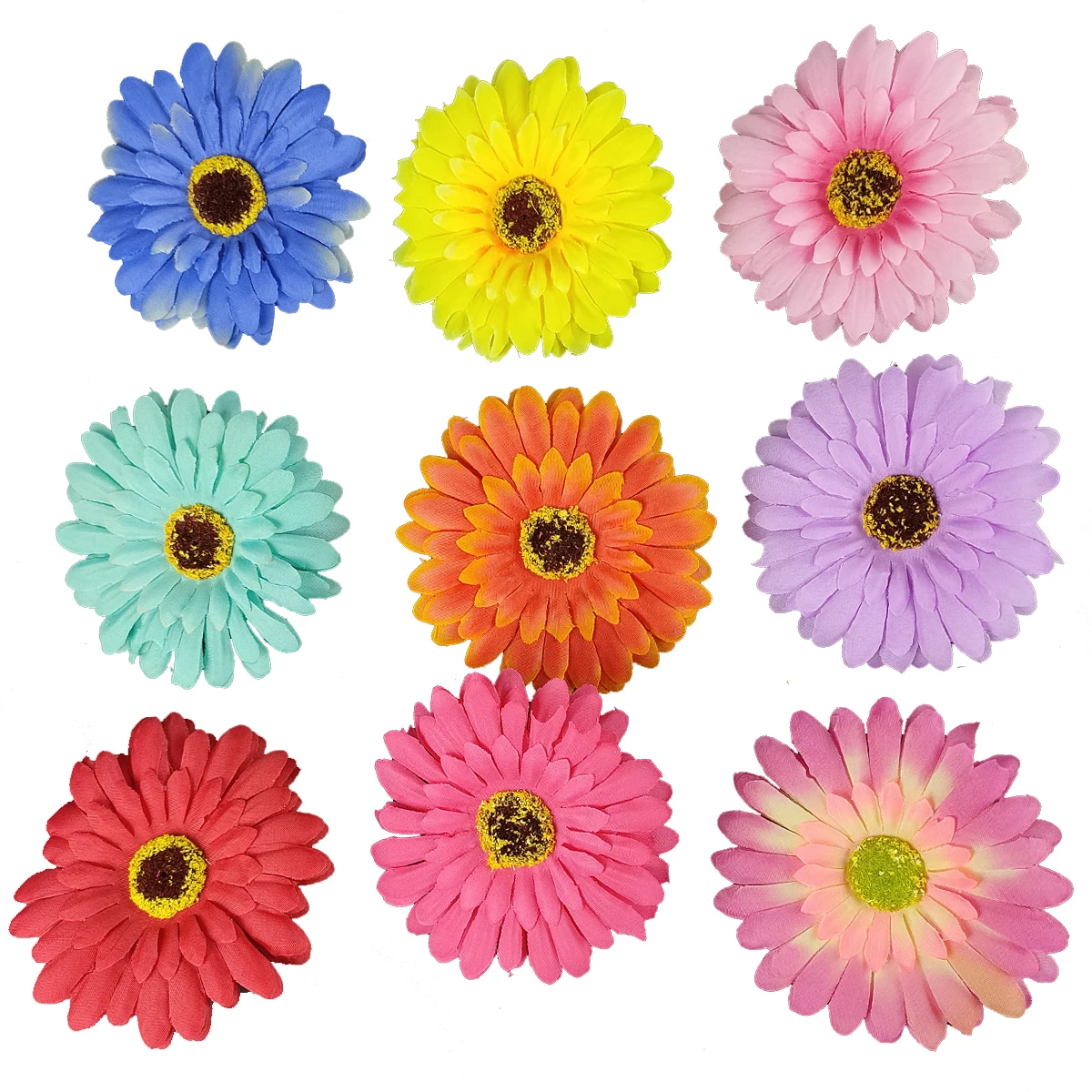 

5Pcs Barberton Daisy Cute Silk Daisy Artificial Decorative Flower DIY Wedding Party Manual Bouquet Home Room Table Decoration