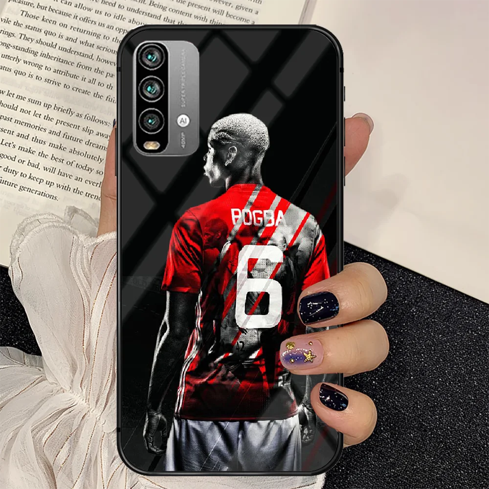 

Paul Pogba 6 Soccer Phone Tempered Glass Case Cover For Xiaomi Redmi note k 7 8 9 10 30 40 A C T S Pro Tpu Shell Phone case