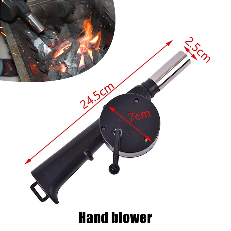 

Outdoor Barbecue Fan Hand-Cranked Air Blower Portable BBQ Grill Fire Bellows Tools Kitchen Accessories Barbecue Combustion Tools