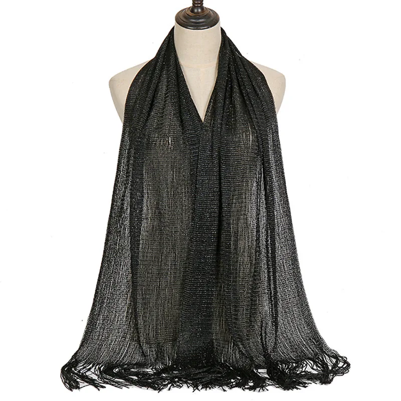 Popular Accessories Gold and Silver Scarf Neck Mesh Metal Ring Lace Head Islam Headscarf Dropshipping |