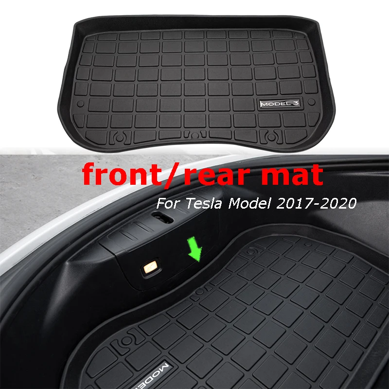 Передний багажный коврик для Tesla Model 3 2017-2020 автозапчасти ТПЭ резиновый без запаха