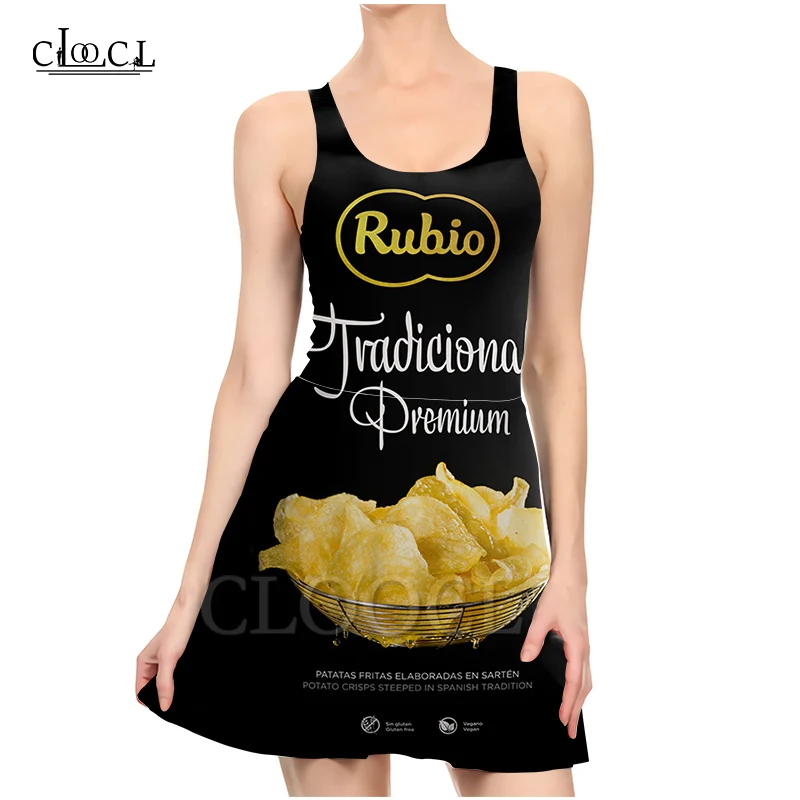 Женское платье без рукавов CLOOCL Повседневное с 3D принтом вечерние платья