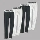 Мужские осенние штаны, тонкие хлопковые базовые теплые брюки без плюша, термобелье, кальсоны