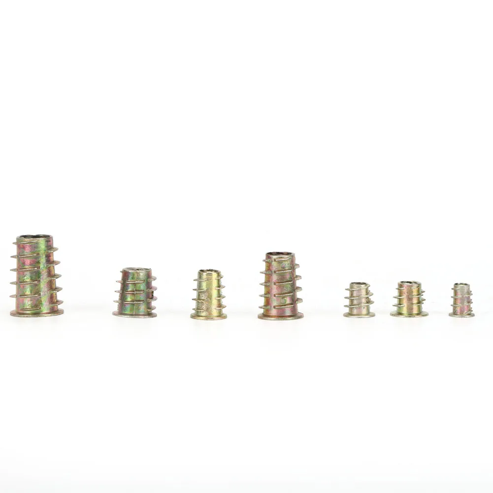 _ 100 шт. шестигранные резьбовые гайки вставленные деревянные крепежные элементы